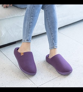 Ranberone Women's Memory Foam Slippers Comfy Cotton Knitted House Shoes Indoor Outdoor