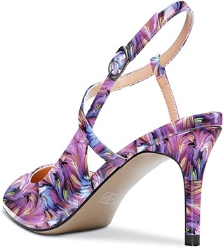Women Slingback Pumps Ankle Strap D'Orsay Stiletto Mid Heel