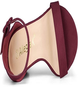 Allegra K Women's High Chunky Heel Buckle Ankle Strap Sandals