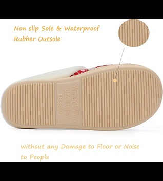 Women's Memory Foam House Slippers Cozy Fluffy Fuzzy Bedroom Slippers Indoor Outdoor Home Warm Ladies Slippers Rubber Sole