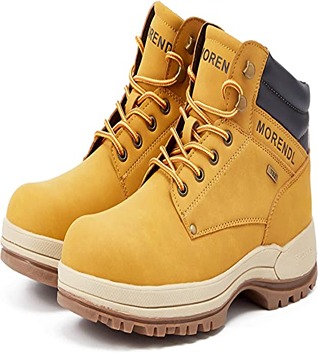 MORENDL Men’s Anti-Slip Snow Boots Outdoor Hiking Water-Resistance Winter Work Shoes