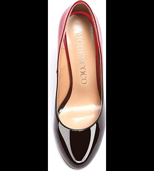 MODENCOCO Women's Slip On Round Toe Patent Solid Stiletto High Heel Pumps Shoes 4 Inch