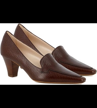 LEHOOR Women Chunky Block Heel Pumps Shoes Pointed Closed Toe 2 Inch Slip