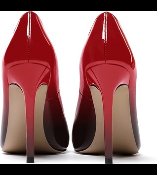MODENCOCO Women's Slip On Round Toe Patent Solid Stiletto High Heel Pumps Shoes 4 Inch